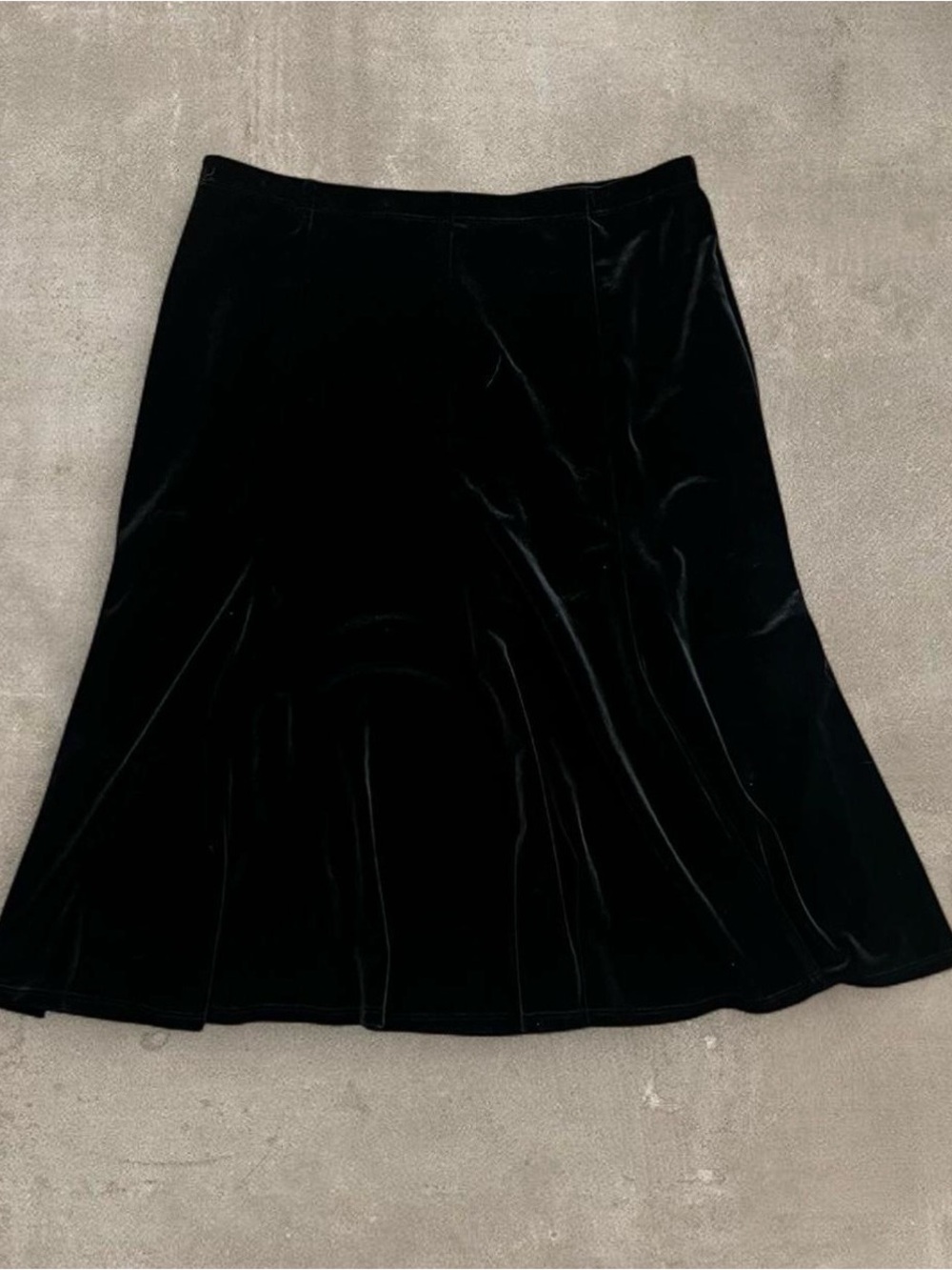 Chico's Black Velvet A-Line Skirt